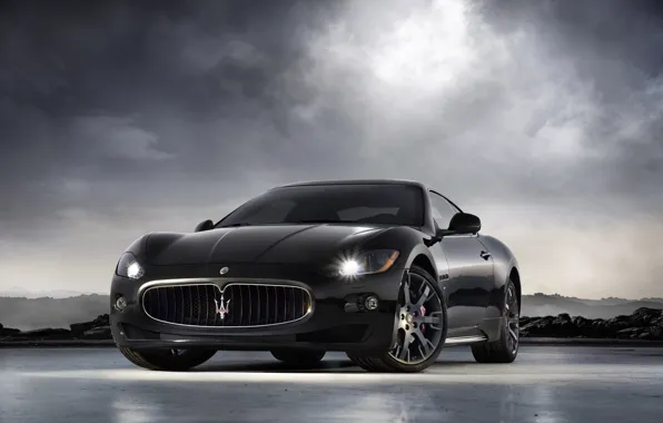 Черный, Maserati, GranTurismo-S