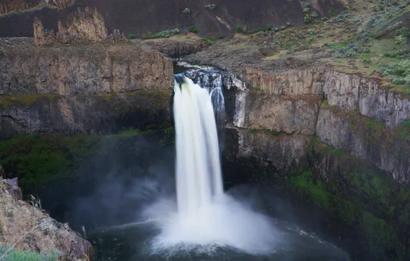 Природа, Водопад, Скалы, Nature, Waterfall