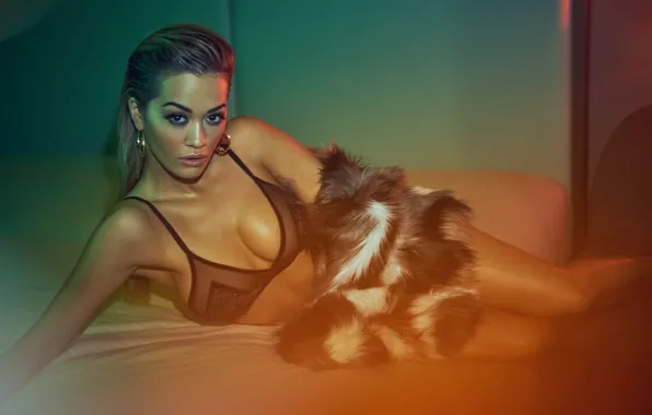 Грудь, девушка, лицо, красавица, певица, Rita Ora
