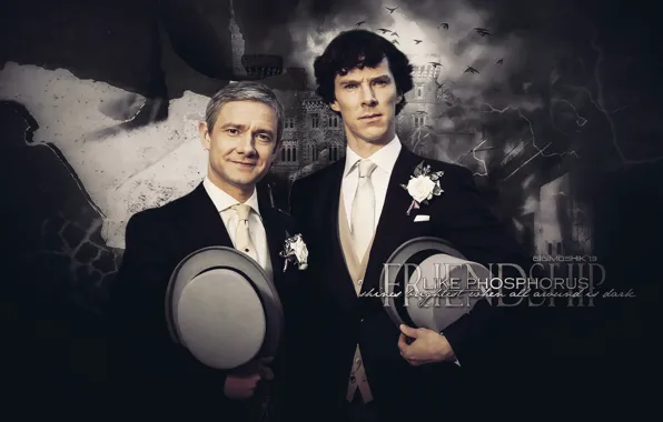 Шерлок Холмс, Джон, Мартин Фриман, Бенедикт Камбербэтч, Benedict Cumberbatch, Sherlock, Шерлок, Sherlock BBC