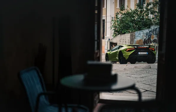 Картинка Lamborghini, Huracan, rear view, Lamborghini Huracan Tecnica