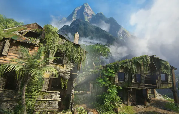 Горы, дома, Naughty Dog, Playstation 4, Uncharted 4: A Thief's End, Либерталия
