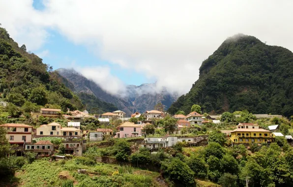Nature, cloud, town