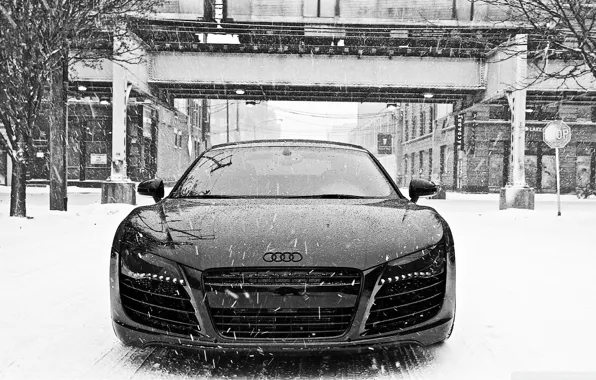Audi, Снег, Audi R8