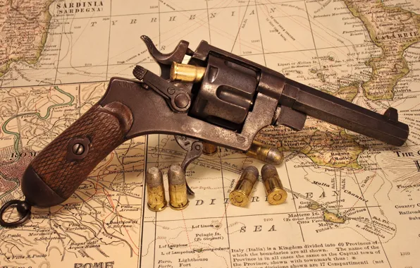Картинка оружие, фон, револвер