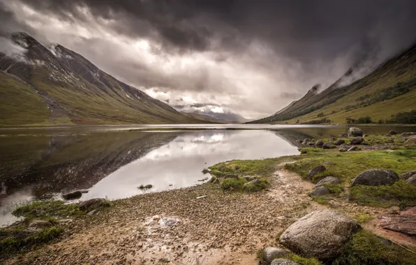 Картинка горы, озеро, Шотландия, Scotland