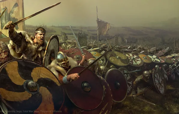 Битва, Воины, Total War, Войско, Vikings, Викинги, Warriors, Щиты