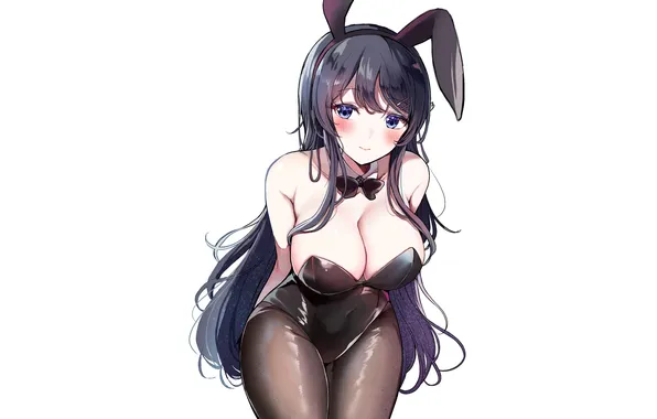 Girl, sexy, cleavage, long hair, boobs, anime, beautiful, purple eyes