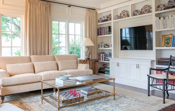 Дизайн, интерьер, библиотека, гостиная, стиль кантри, by Lowell Custom homes, French Country Couture, Дом во …