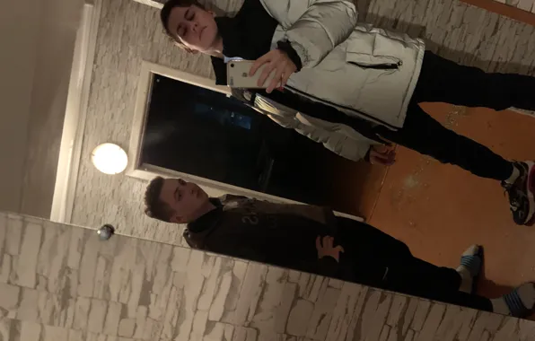 North, mans, mirror