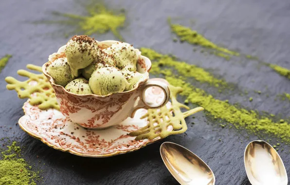 Шарики, мороженое, десерт, cup, сладкое, sweets, Ice cream