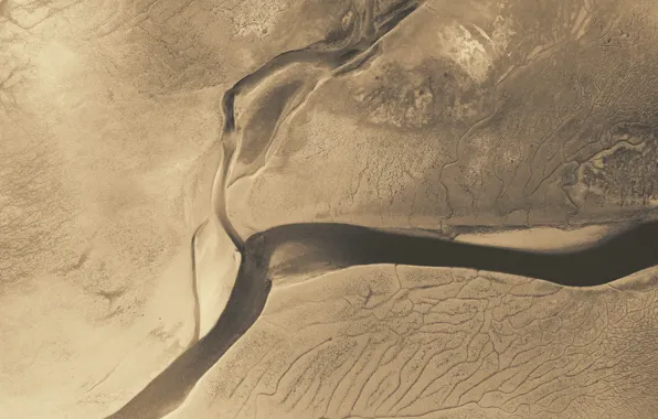 Река, земля, пустыня, вид сверху, aerial view, аэрофото, аэрофотосъёмка