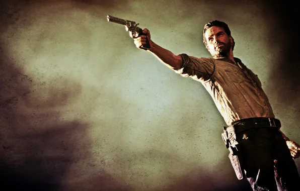 Картинка игрушка, The Walking Dead, Rick Grimes, Andrew Lincoln, Colt Python, .357 Magnum