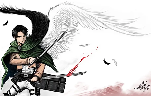 Солдат, Shingeki No Kyojin, Атака титанов, капрал Леви, Леви Аккерман, анегл