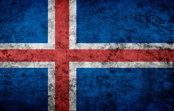 Флаг, исландия, iceland