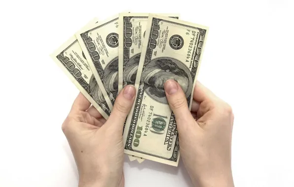 Деньги, пальцы, доллары