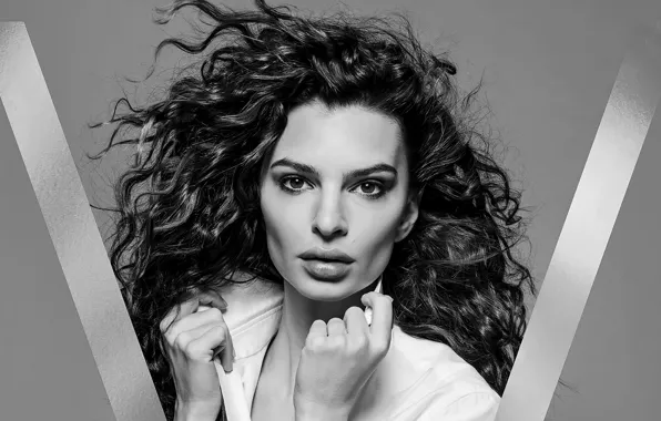 Взгляд, девушка, поза, фото, модель, волосы, красотка, Emily Ratajkowski
