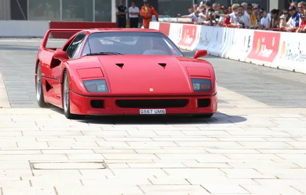 Красный, Авто, Машина, Феррари, Люди, Ferrari, F40, Суперкар