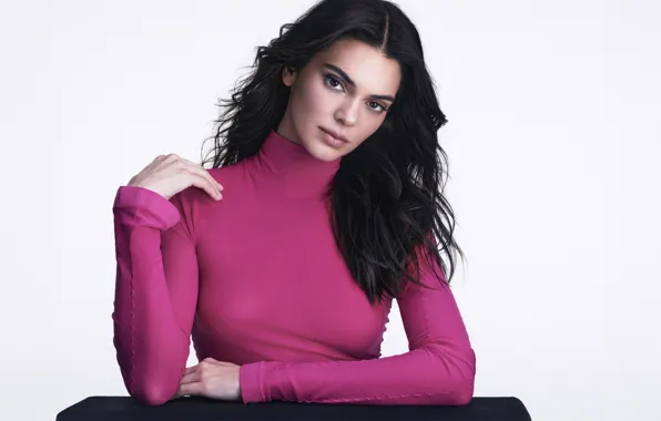 Взгляд, девушка, фото, волосы, брюнетка, красивая, Kendall Jenner