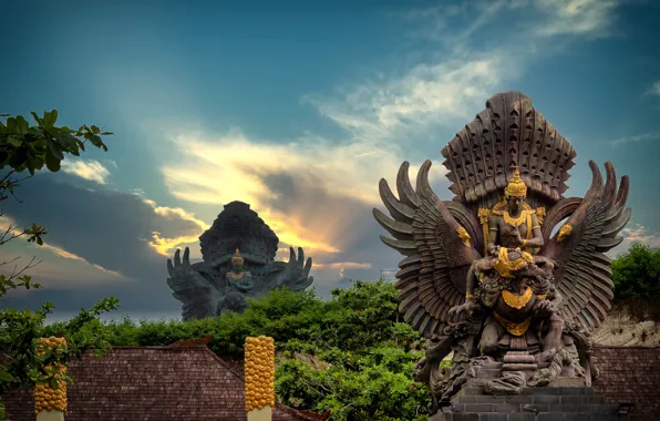 Картинка Бали, Индонезия, храм, статуи, Bali, Indonesia, Onggokanbatue