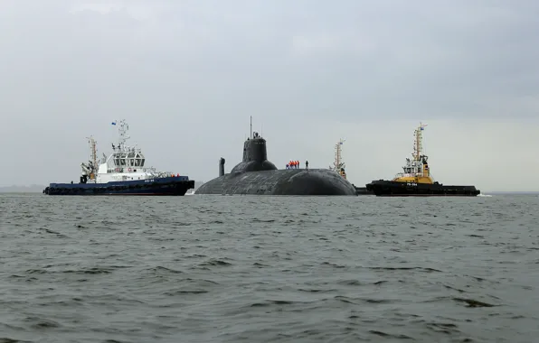 Субмарина, буксиры, маневрирование, дмитрий донской