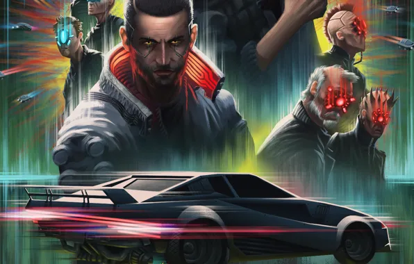 Game, art, Cyberpunk 2077, Cyberpunk, CD Project RED, 2077