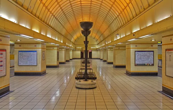 Картинка метро, Лондон, станция, Gants Hill