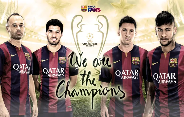 Wallpaper, sport, football, FC Barcelona, UEFA Champions League Winners