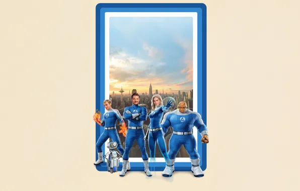 Фон, постер, персонажи, комикс, Фантастическая четвёрка, MARVEL, Fantastic Four, Pedro Pascal