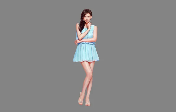Картинка Girl, Beautiful, Sexy, Art, Asian, Minimalism, Dress, Figure