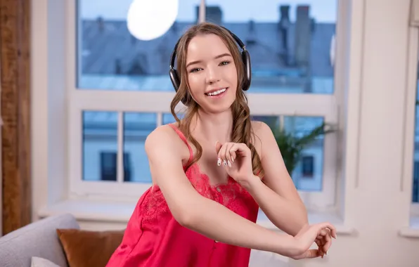 Long hair, headphones, model, brunette, gorgeous, photoshoot, posing, beautiful face