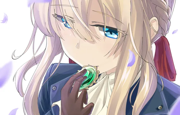 Девушка, брошь, Violet Evergarden
