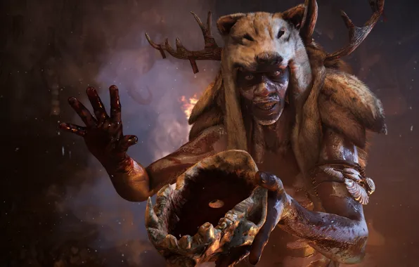 Череп, Кровь, Ubisoft, Far Cry Primal, Древнии