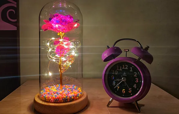 Light, lamp, clock, table clock