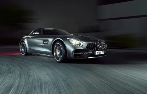 Авто, Ночь, Машина, Серый, Автомобиль, Mercedes-Benz AMG, Transport & Vehicles, Mercedes-Benz AMG GT C Roadster