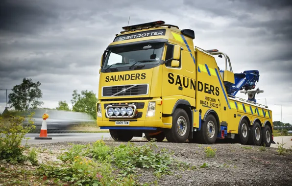 Желтый, Volvo, Грузовик, Вольво, Yellow, Truck, Globetrotter, Volvo FH