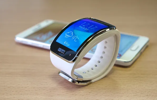 Картинка Samsung, часы-смартфон, смартфон-часы, Samsung Galaxy Note 4, Gear S