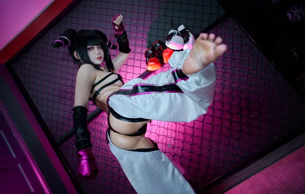 Азиатка, cosplay, Street Fighter, Juri Han, ZinieQ