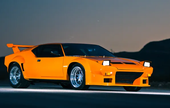 Картинка Orange, Lights, Night, De Tomaso, Pantera