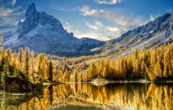 Осень, горы, озеро