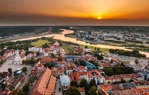 Lietuva, Kaunas, saulėlydis