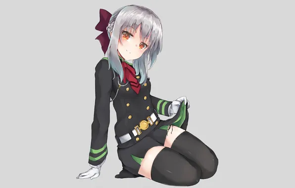 Девушка, фон, форма, Owari no Seraph, Последний серафим