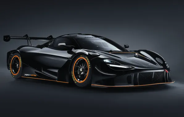 Dark, metal, black, mclaren, 720s, 2021, gt3x