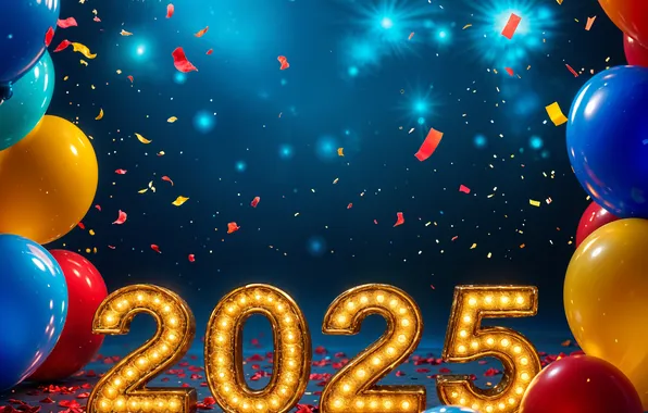 Цифры, Новый год, дата, 2025, Новый 2025 год