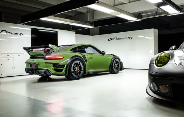911, Porsche, вид сзади, Turbo S, TechArt, 2019, GT Street RS