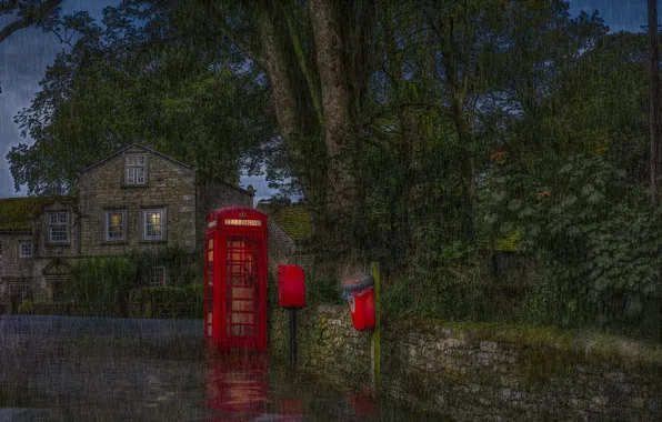 England, Cracoe, Craven District, Telephone Line