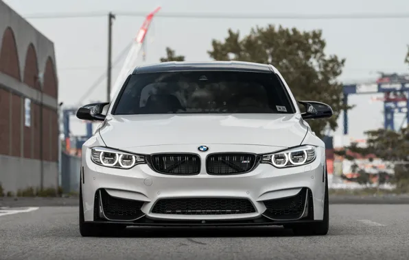 Картинка BMW, Front, White, F80, Sight