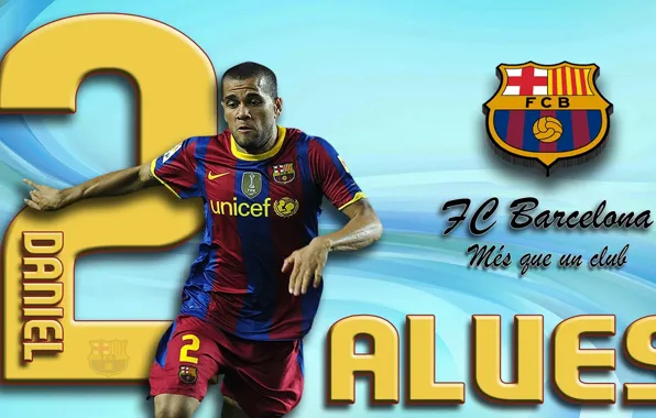 Wallpaper, sport, football, player, FC Barcelona, Daniel Alves, Mes Que un Club, More Then a …