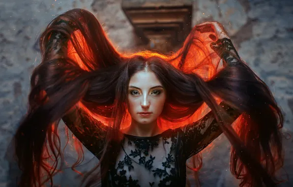 Волосы, освещение, губки, ESTIVAL, Alexandra dark