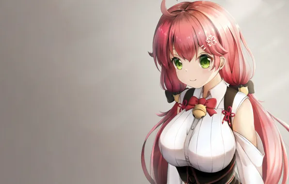 Girl, long hair, dress, boobs, anime, beautiful, pretty, redhead